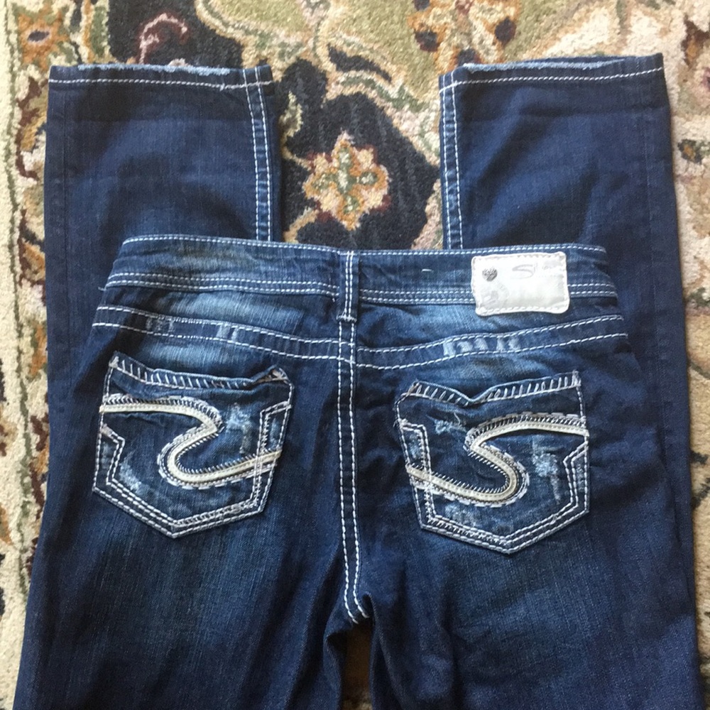 Silver Aiko Baby Boot Distressed Jeans W28/L33